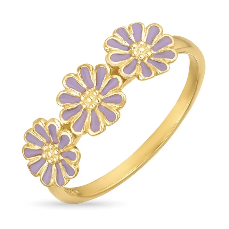 margriet paarse ring in verguld sterlingzilver - Maggie