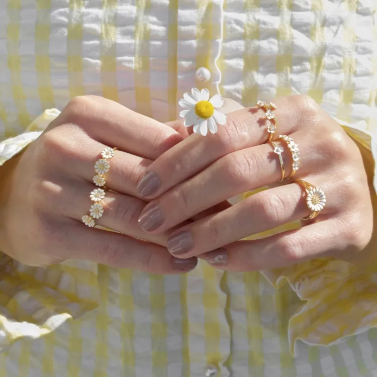 margriet ring in verguld sterlingzilver - Maggie