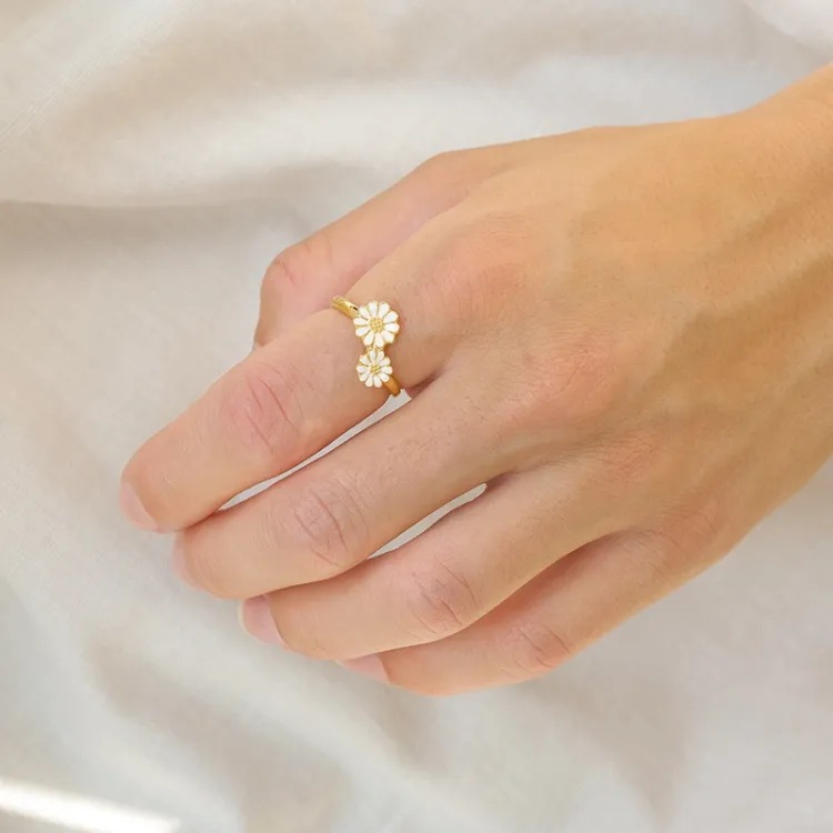 margriet ring in verguld sterlingzilver - Maggie