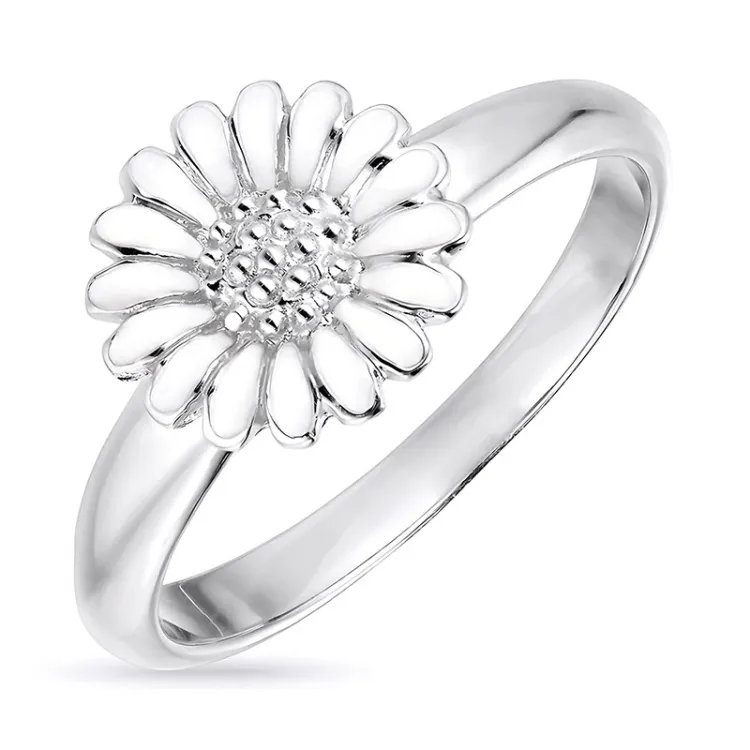 10 mm margriet ring in zilver - Matilda