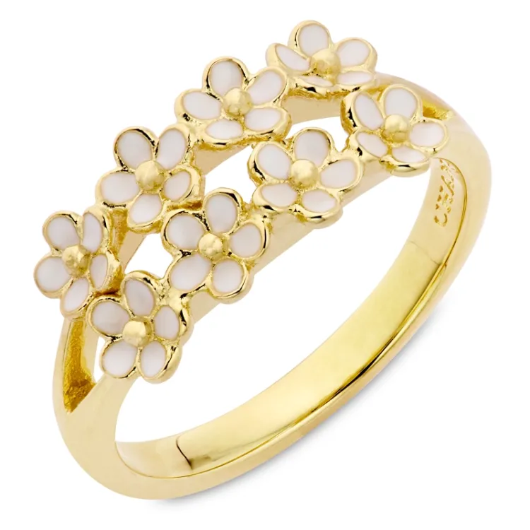 margriet ring in verguld sterlingzilver