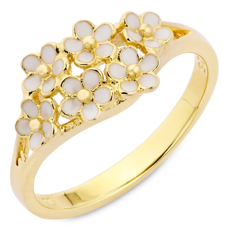 margriet ring in verguld sterlingzilver