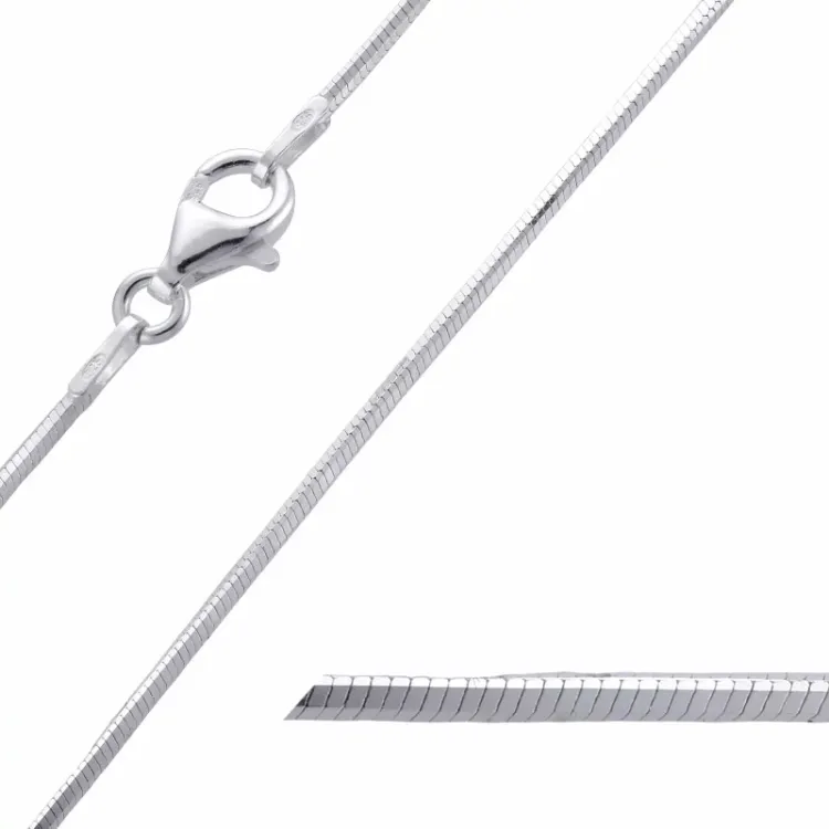 slangenketting in zilver 50 cm x 1,2 mm