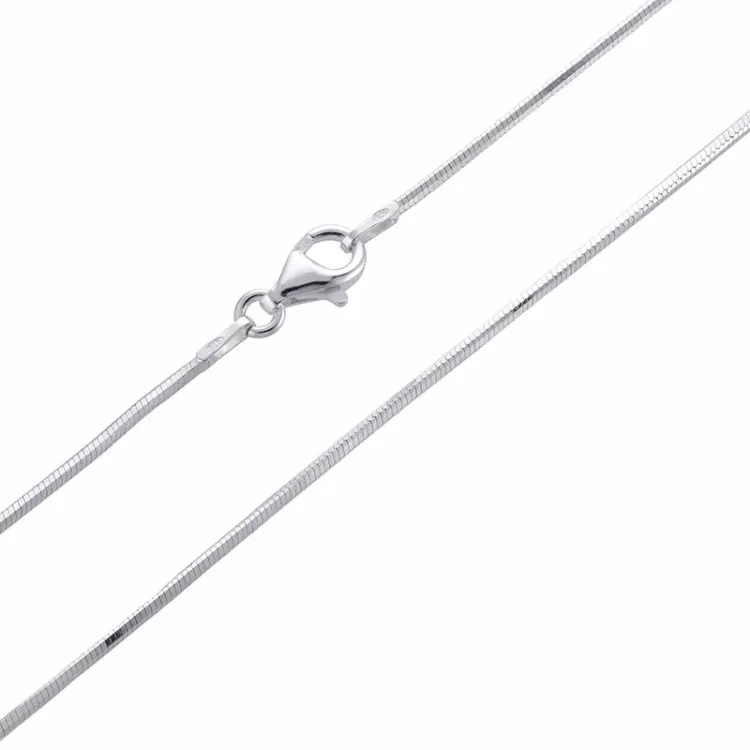 slangenketting in zilver 50 cm x 1,2 mm