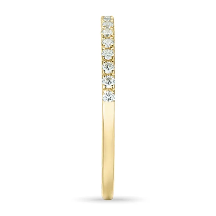 eenvoudige diamant mémoire ring in 14 karaat goud 0,25 ct