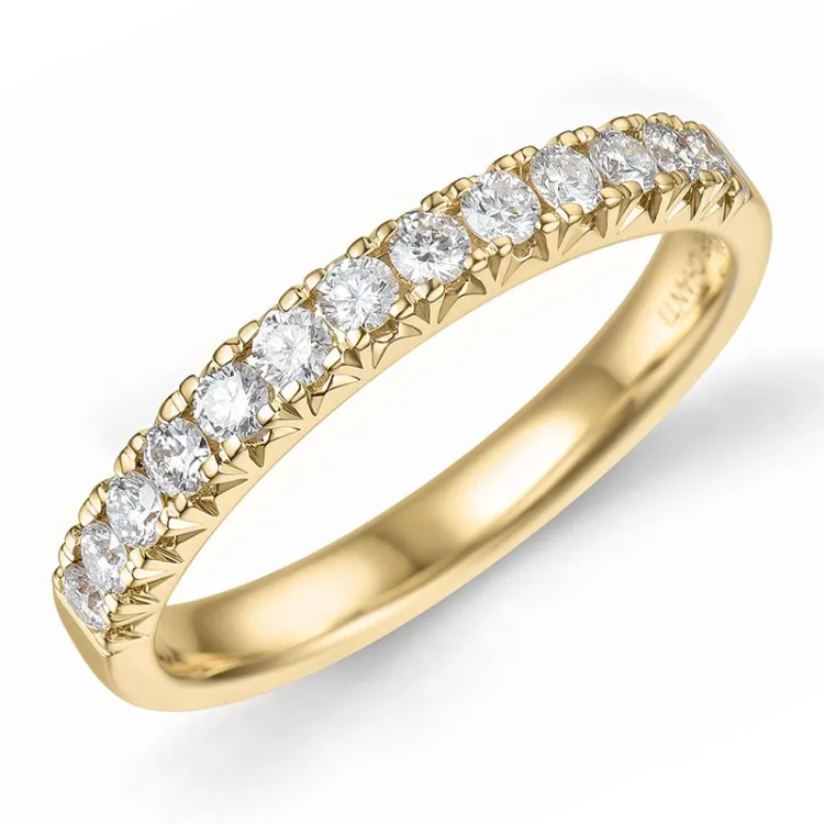 Diamant mémoire ring in 14 karaat goud 0,49 ct