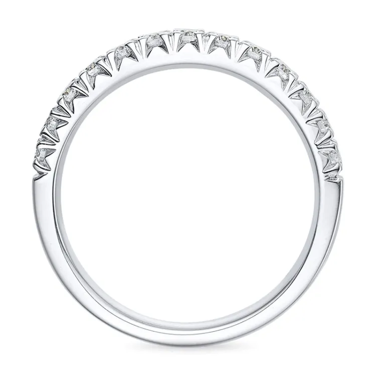 Diamant mémoire ring in 14 karaat witgoud 0,50 ct