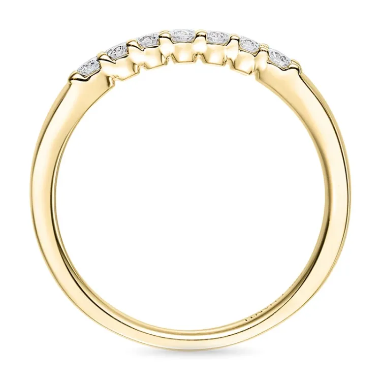 Diamant mémoire ring in 14 karaat goud 0,26 ct