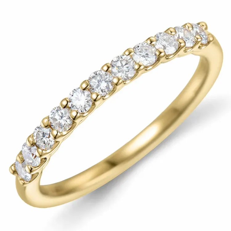 testsieraad diamant mémoire ring in 14 karaat goud 0,49 ct