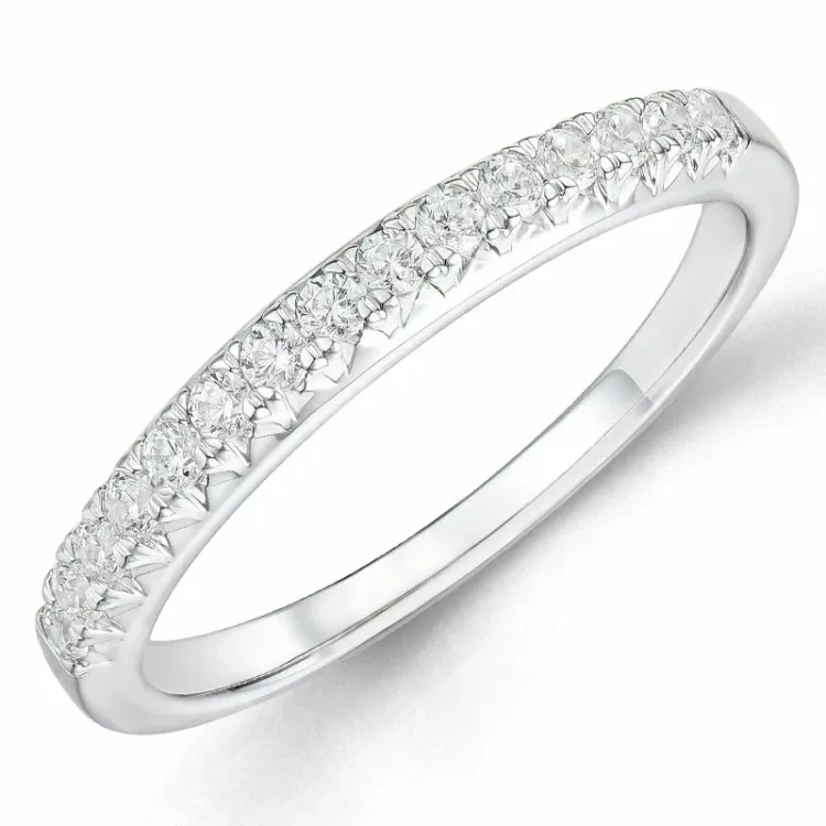 testsieraad diamant mémoire ring in 14 karaat witgoud 0,26 ct