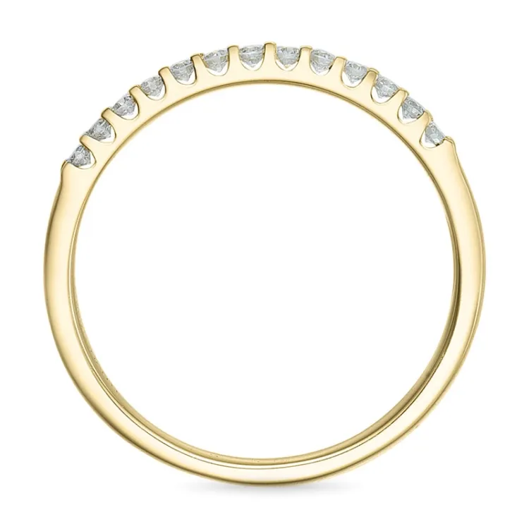 Diamant mémoire ring in 14 karaat goud 0,25 ct