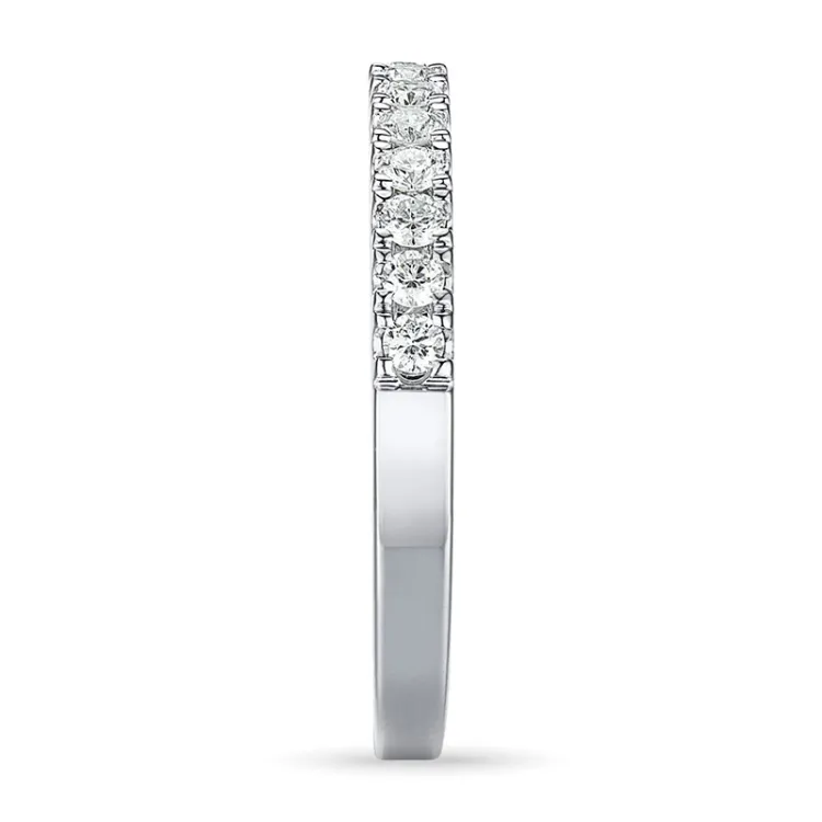 Diamant mémoire ring in 14 karaat witgoud 0,26 ct