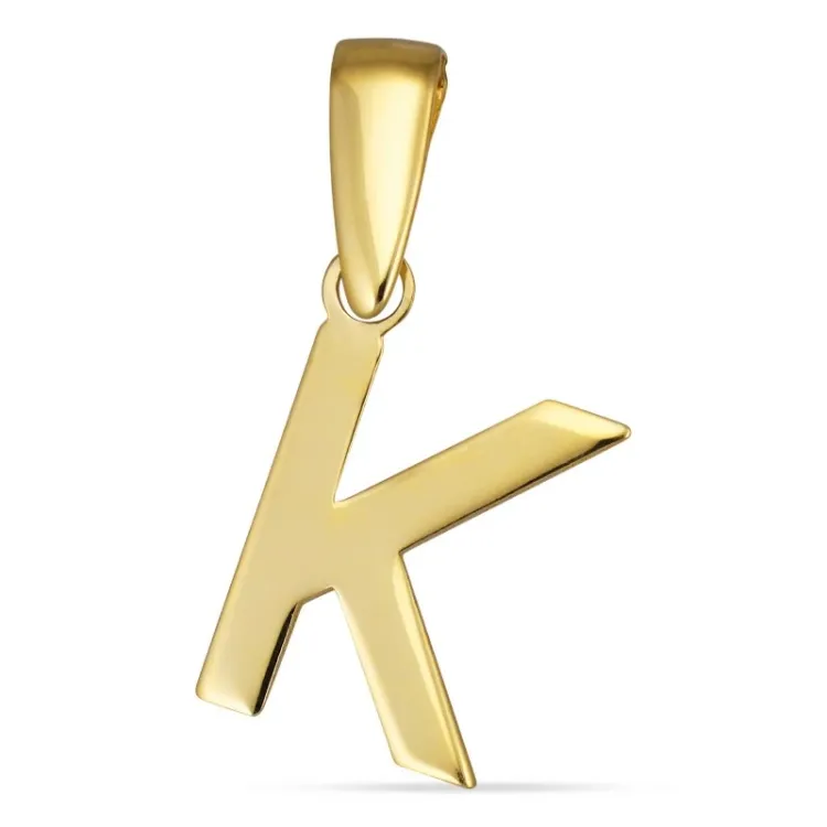 letter k hanger in 8 karaat goud - My Letter