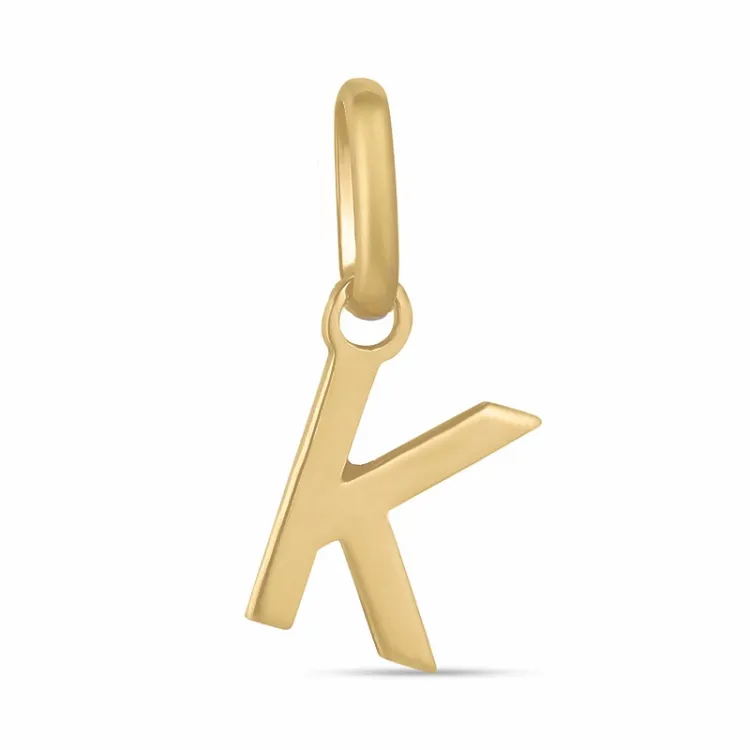 letter k hanger in 8 karaat goud - My Letter