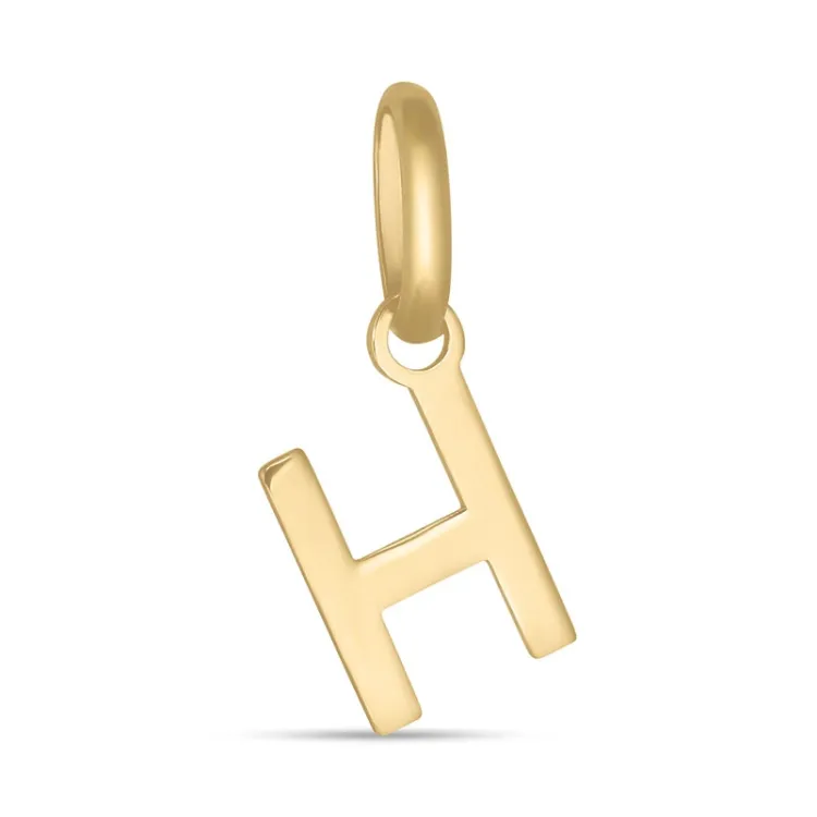 letter h hanger in 8 karaat goud - My Letter