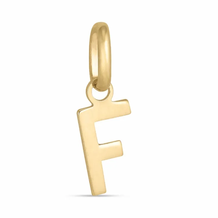 letter f hanger in 8 karaat goud - My Letter