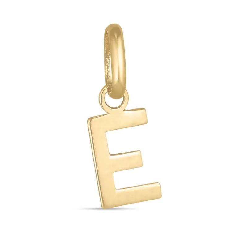 letter e hanger in 8 karaat goud - My Letter