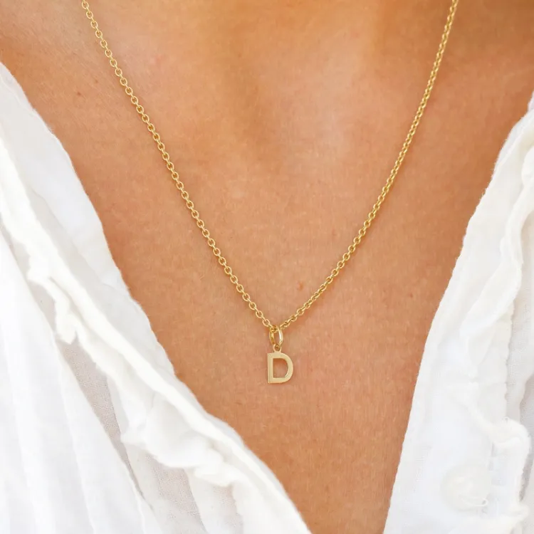 letter d hanger in 8 karaat goud - My Letter