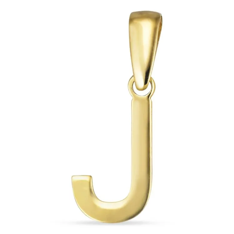 letter j hanger in 8 karaat goud - My Letter