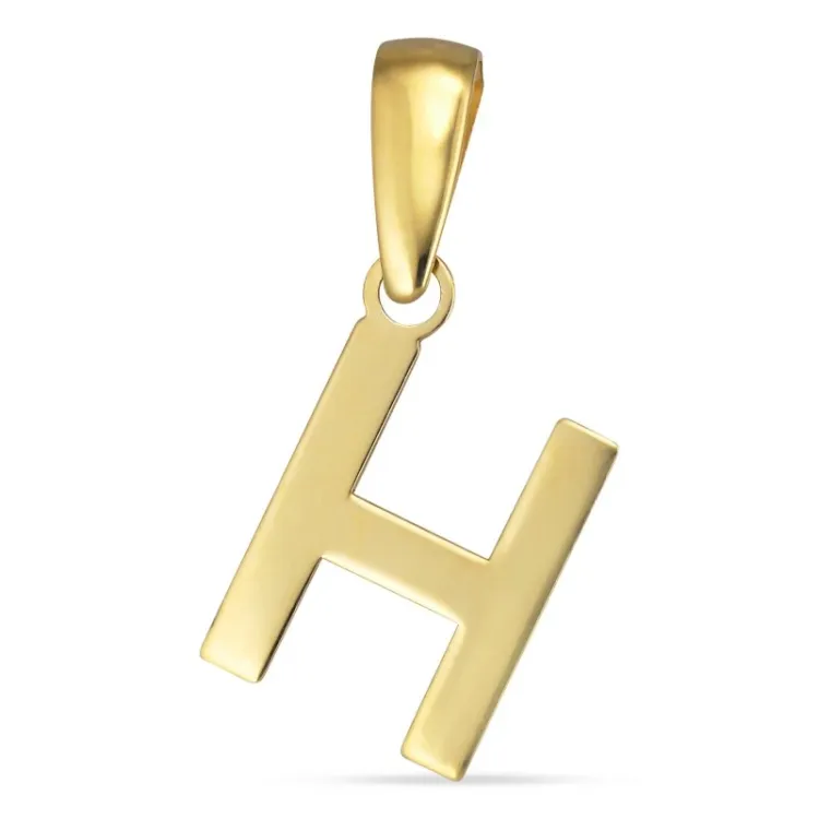 letter h hanger in 8 karaat goud - My Letter
