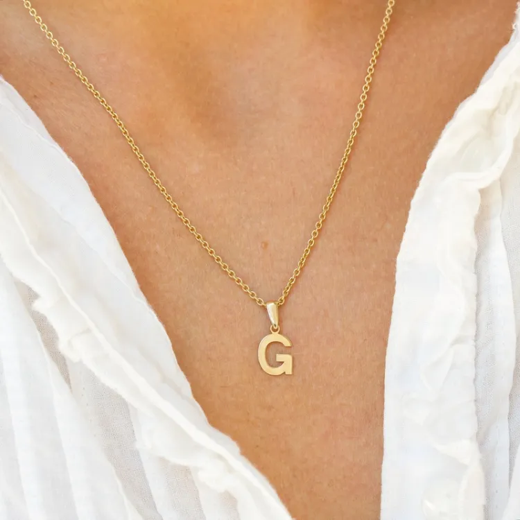 letter g hanger in 8 karaat goud - My Letter