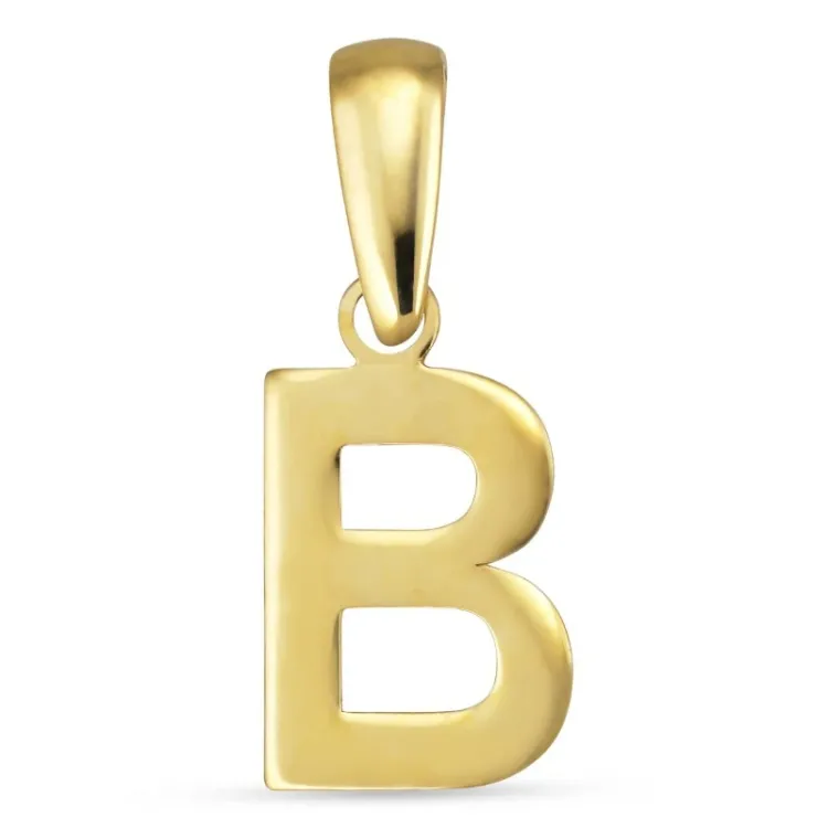 letter b hanger in 8 karaat goud - My Letter