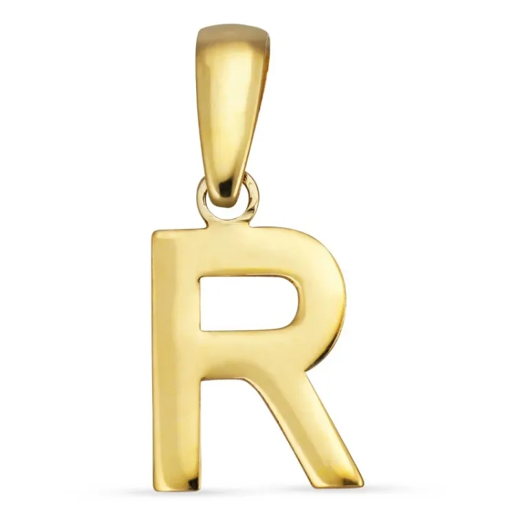 letter r hanger in 8 karaat goud - My Letter