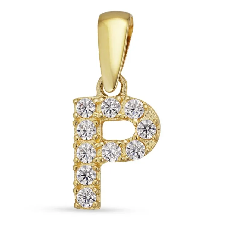 letter p hanger in 8 karaat goud - My Letter