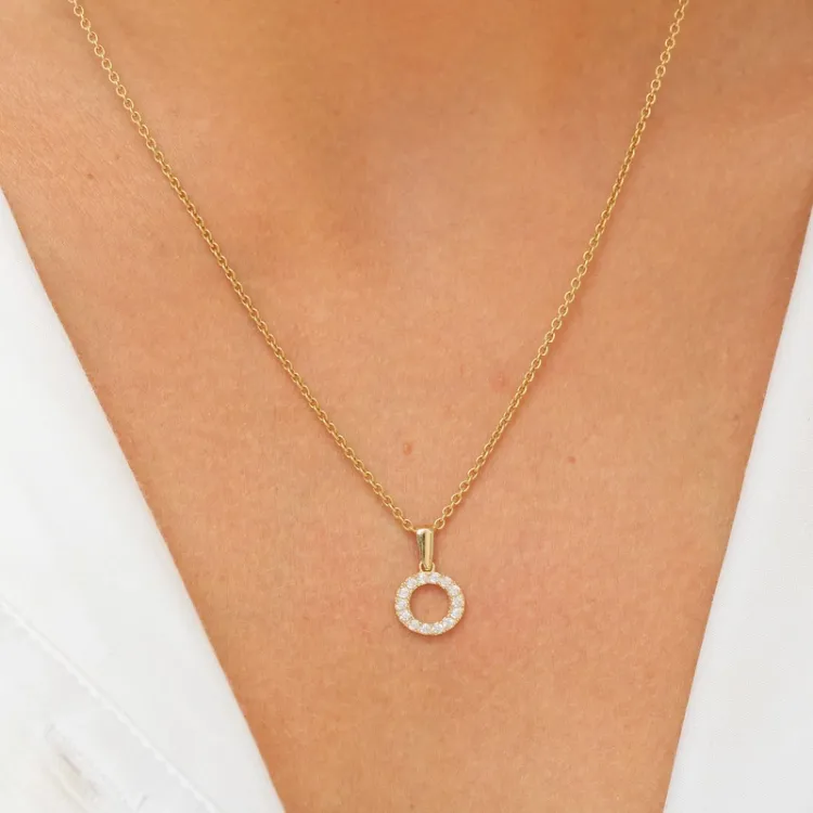 letter o hanger in 8 karaat goud - My Letter