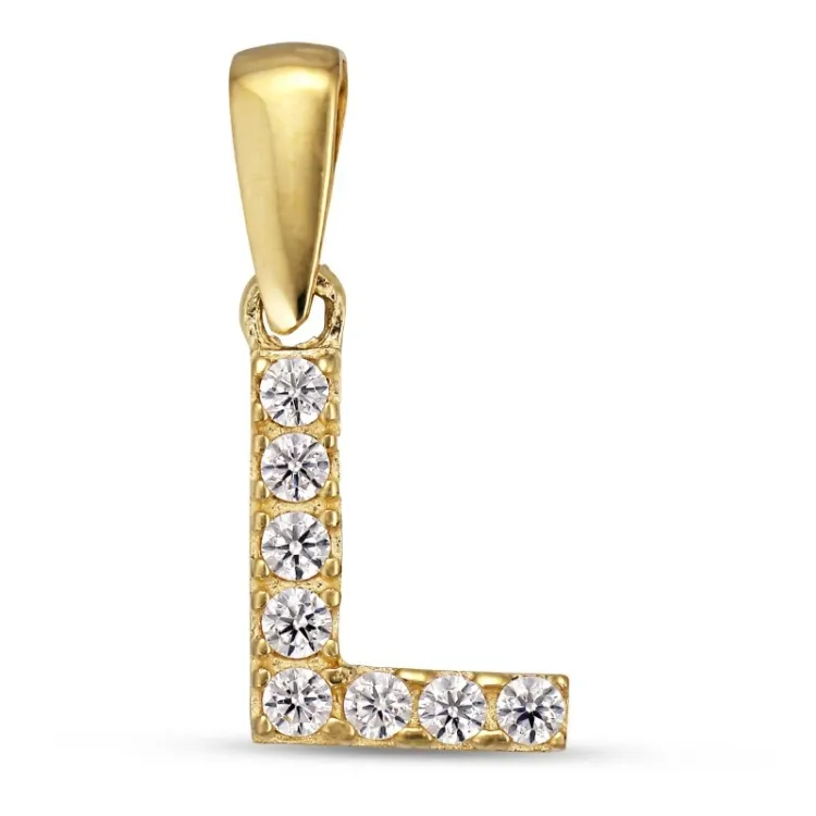 letter l hanger in 8 karaat goud - My Letter