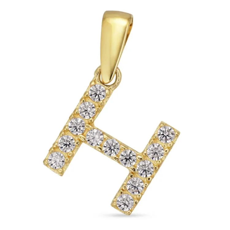 letter h hanger in 8 karaat goud - My Letter