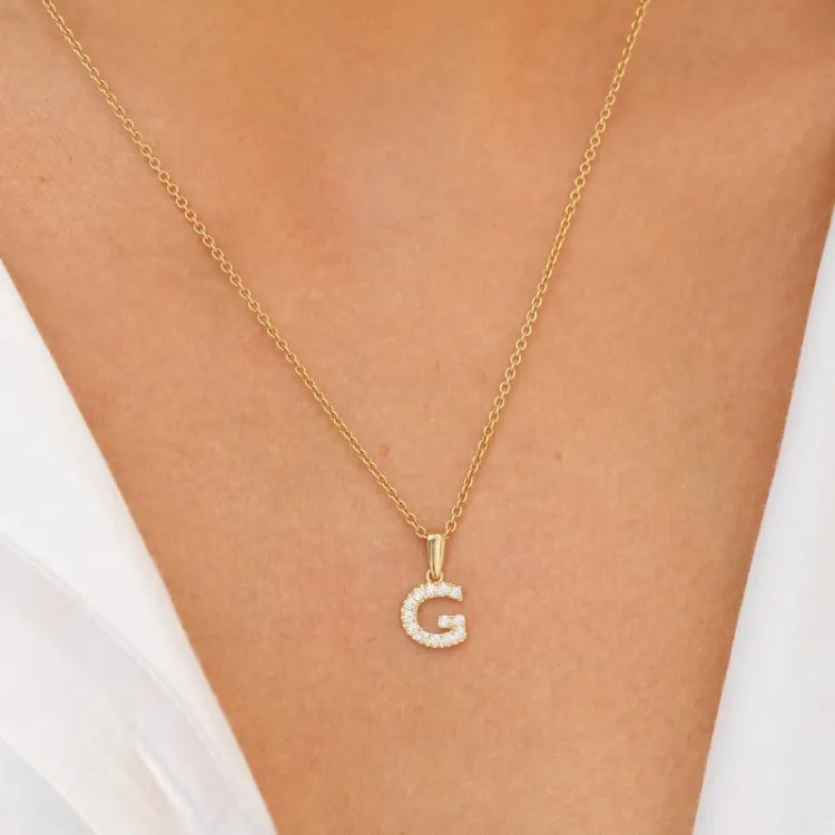 letter g hanger in 8 karaat goud - My Letter