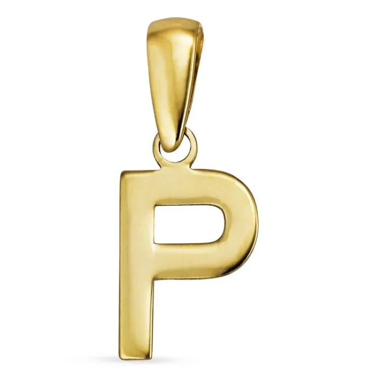 letter p hanger in 8 karaat goud - My Letter