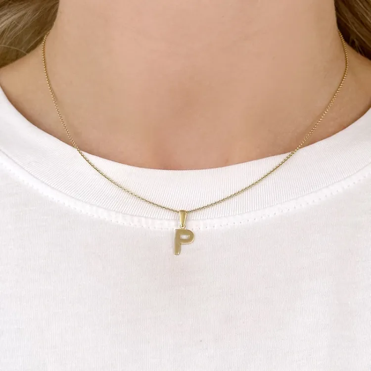 letter p hanger in 8 karaat goud - My Letter