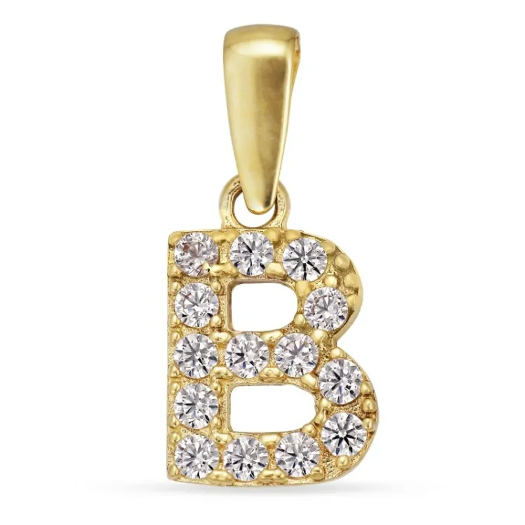 letter b hanger in 8 karaat goud - My Letter