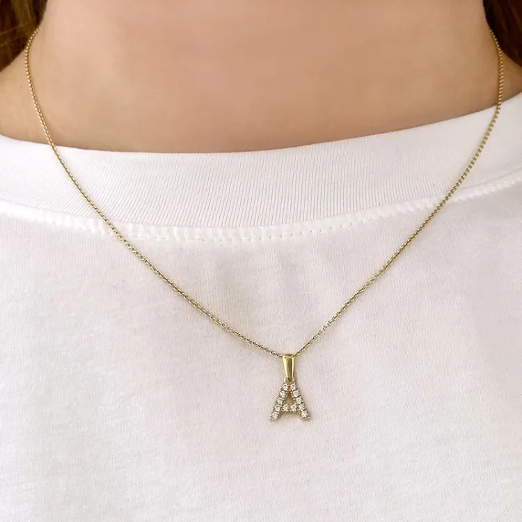 letter a hanger in 8 karaat goud - My Letter