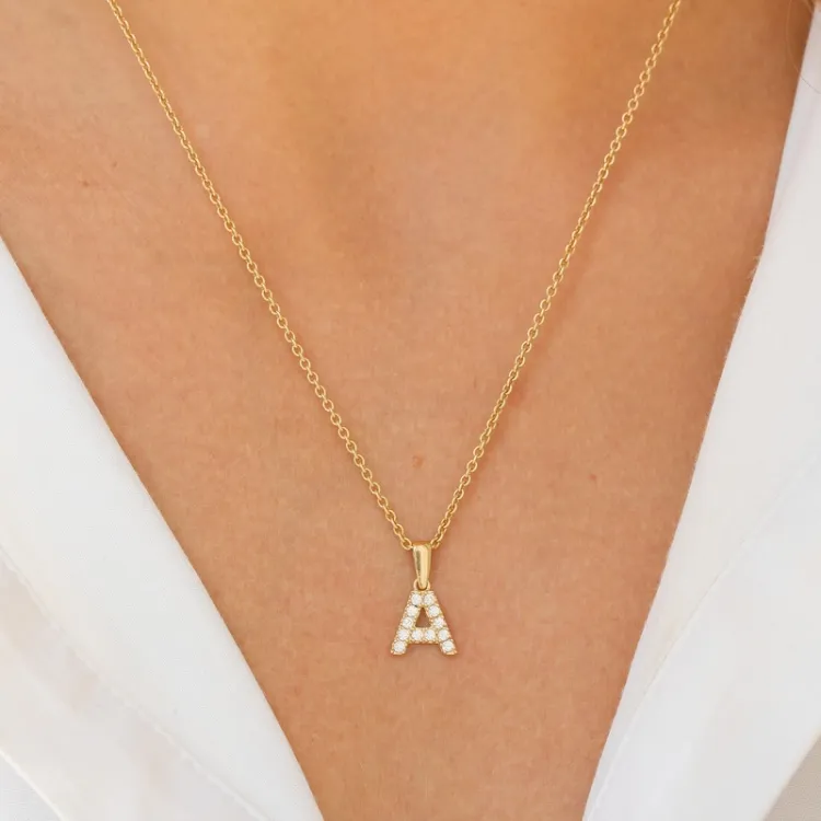 letter a hanger in 8 karaat goud - My Letter