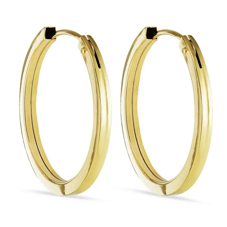 17 mm creool in 8 karaat goud - Gold Collection