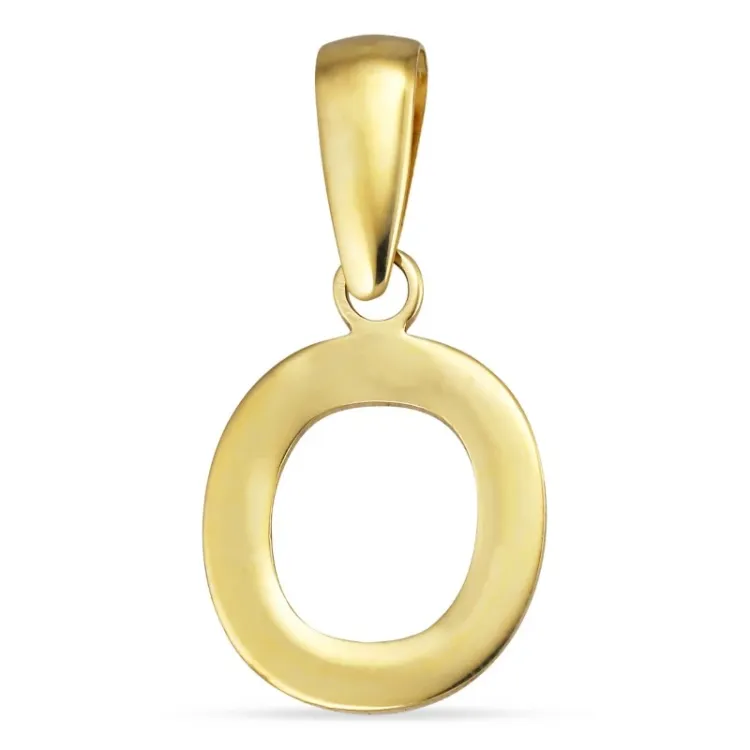 letter o hanger in 8 karaat goud - My Letter