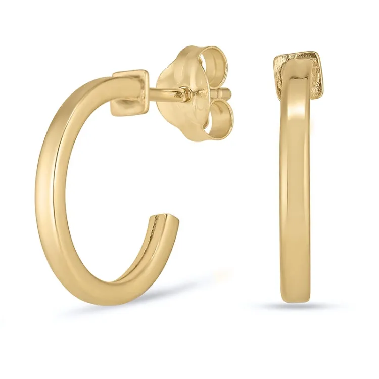 12 mm halfcreool in 8 karaat goud - Gold Collection