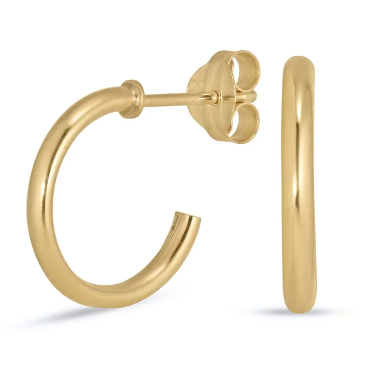 12,5 mm halfcreool in 8 karaat goud - Gold Collection