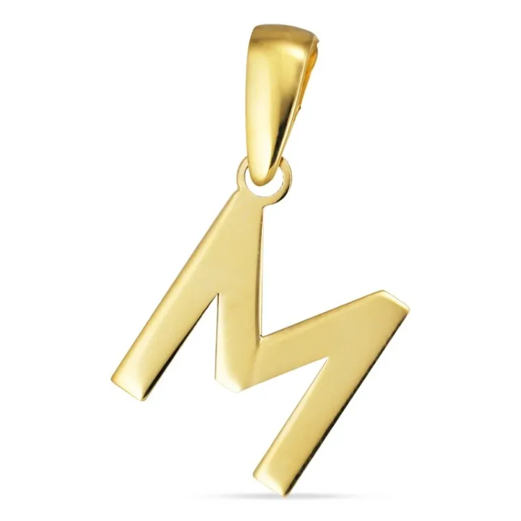 letter m hanger in 8 karaat goud - My Letter