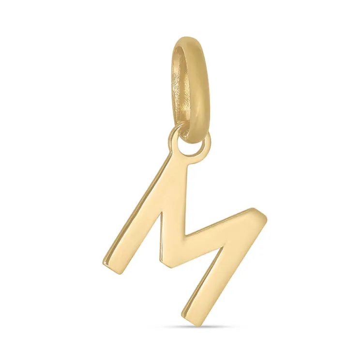 letter m hanger in 8 karaat goud - My Letter