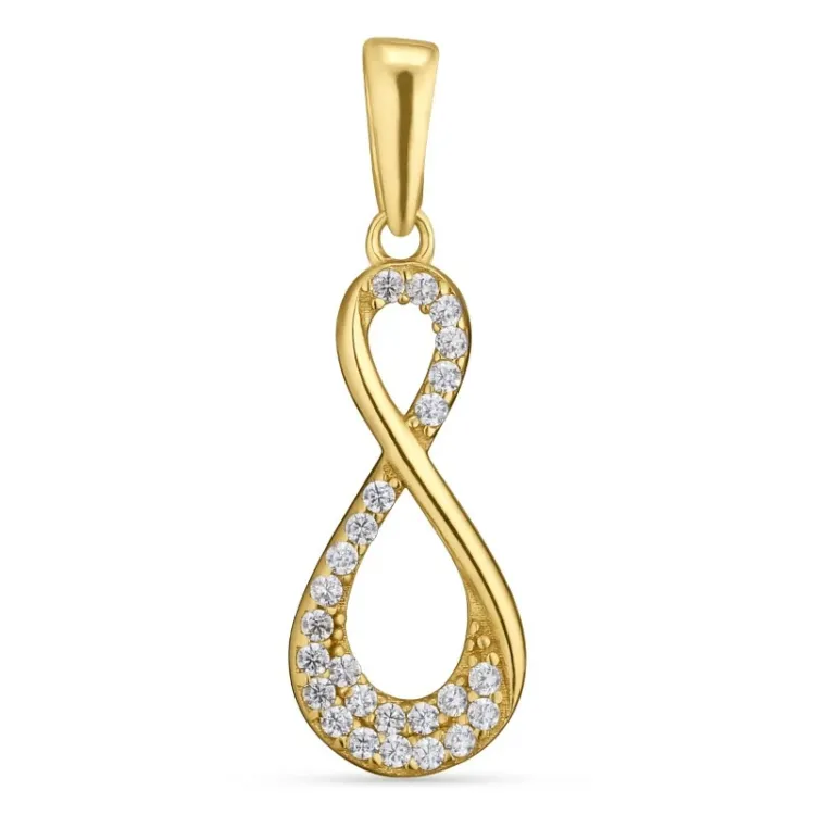 infinity zirkoon hanger in 9 karaat goud - Gold Collection