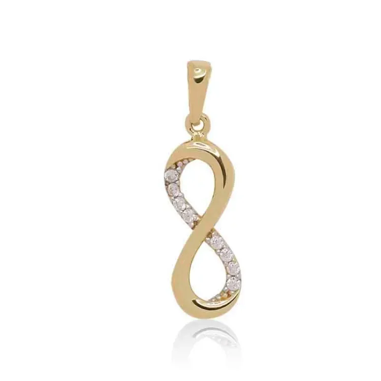 infinity zirkoon hanger in 9 karaat goud - Gold Collection