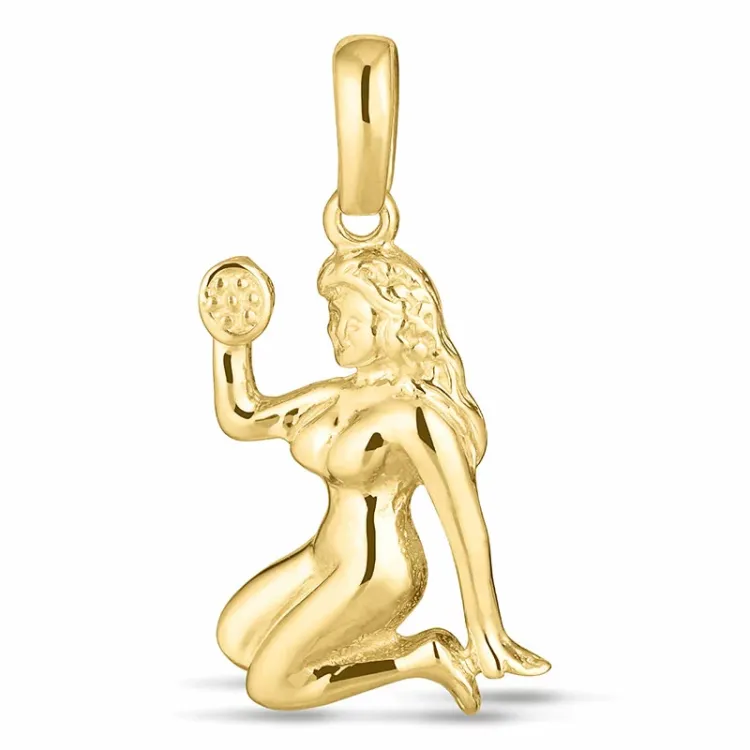 sterrenbeeld maagd hanger in 8 karaat goud - Gold Collection