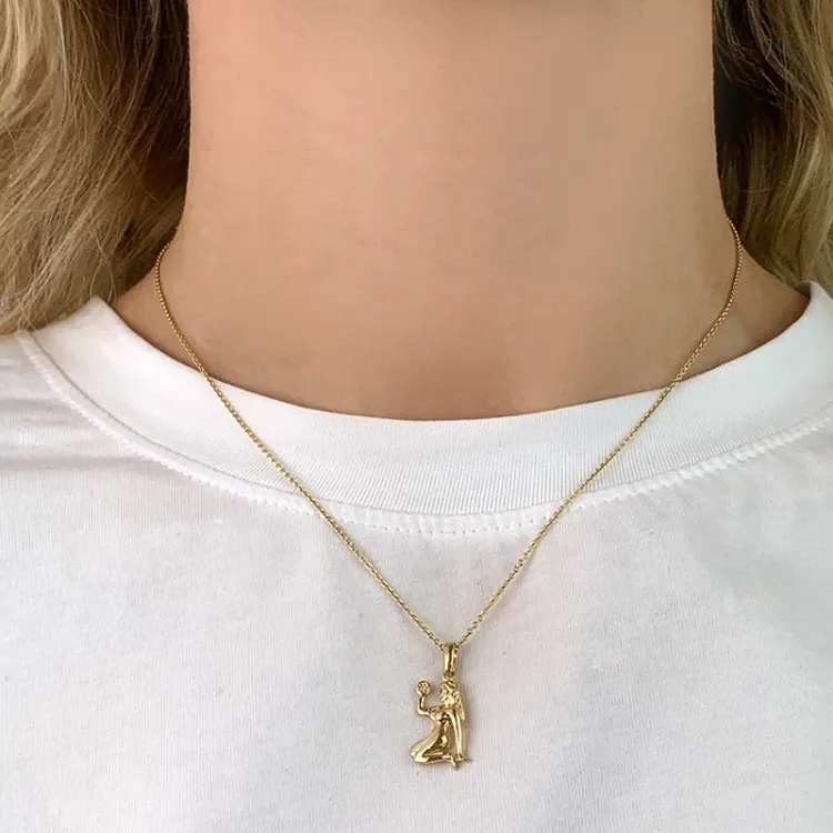 sterrenbeeld maagd hanger in 8 karaat goud - Gold Collection