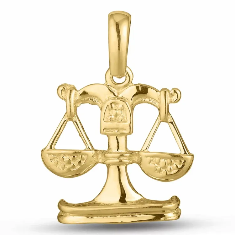 sterrenbeeld weegschaal hanger in 8 karaat goud - Gold Collection