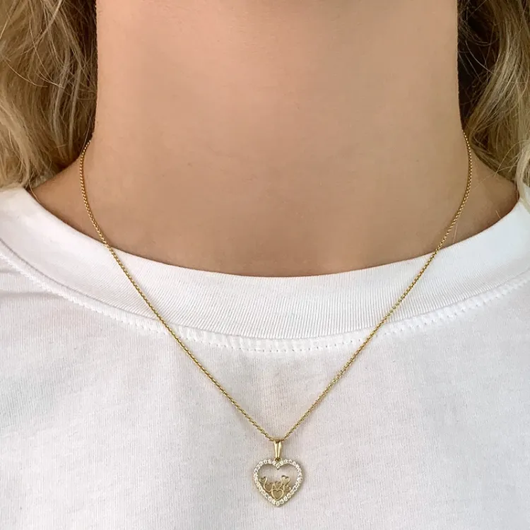 hart hanger in 8 karaat goud - Gold Collection