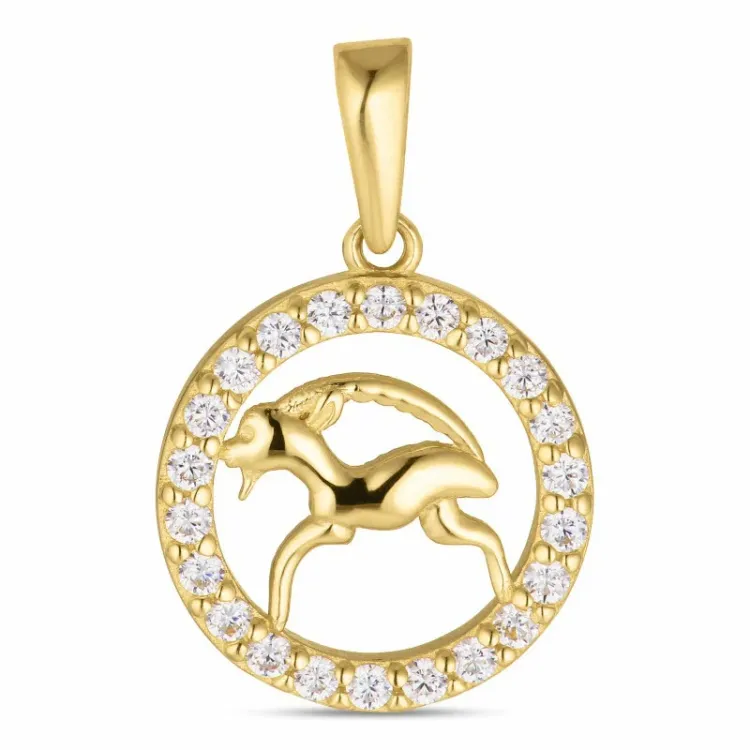 sterrenbeeld steenbok hanger in 8 karaat goud - Gold Collection